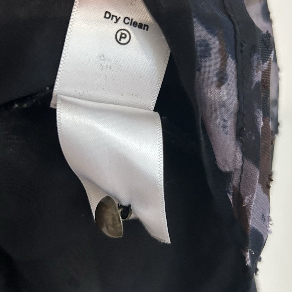 Dark Floral Purple Sheer Blouse Size PL 14-16 Buttons Romantic Coldwater Creek - Picture 10 of 14